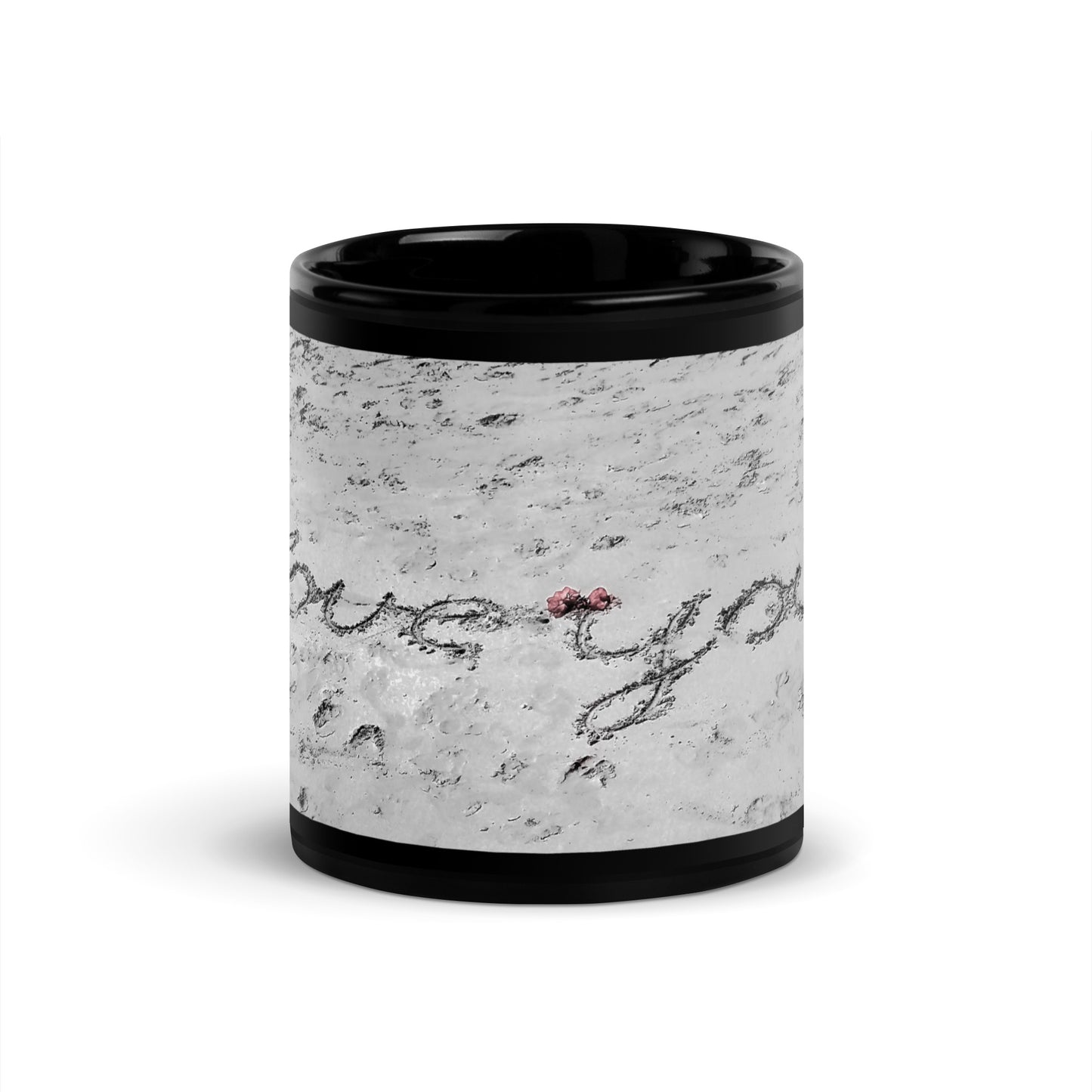 i love you {a black glossy mug}
