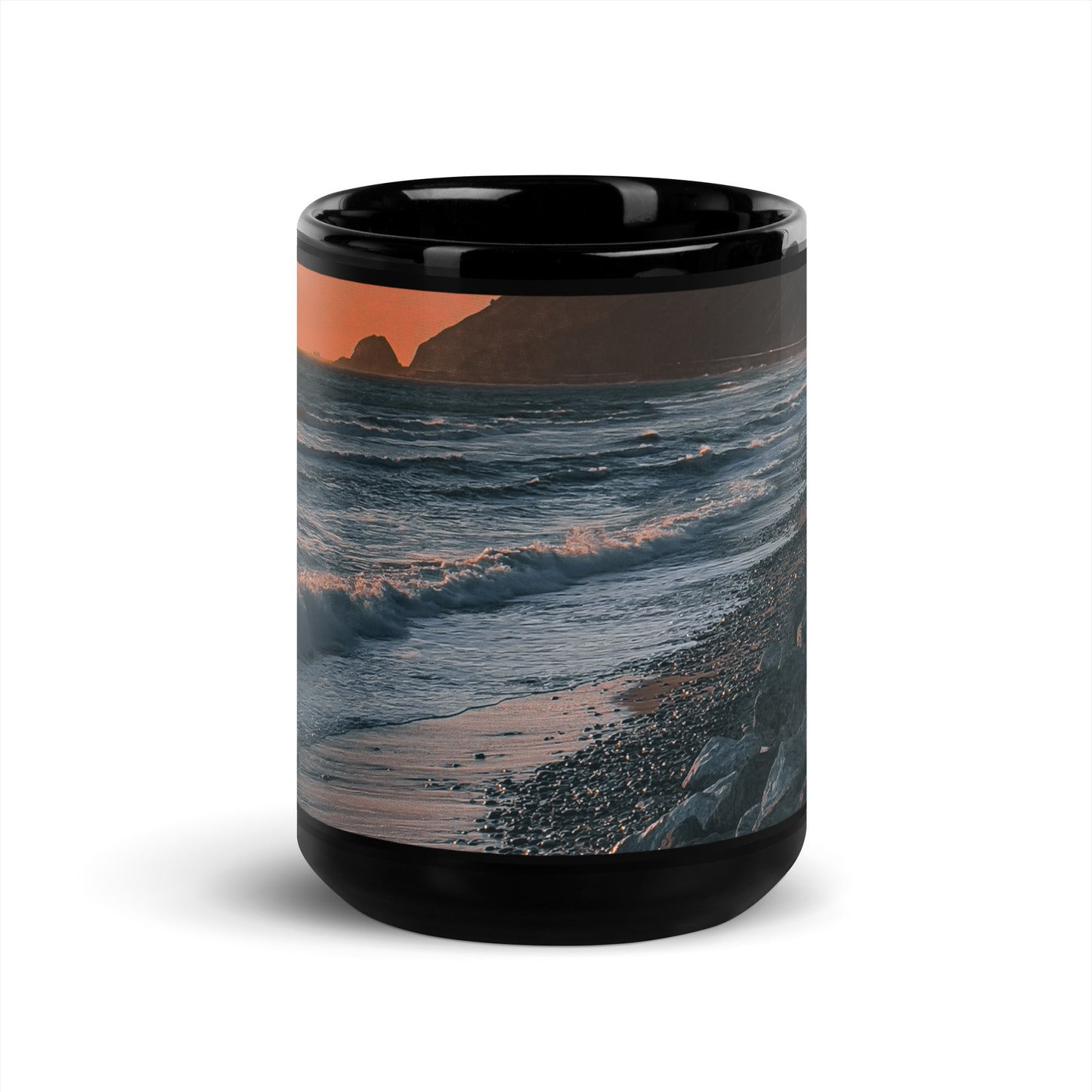 The Rock {a black glossy mug}