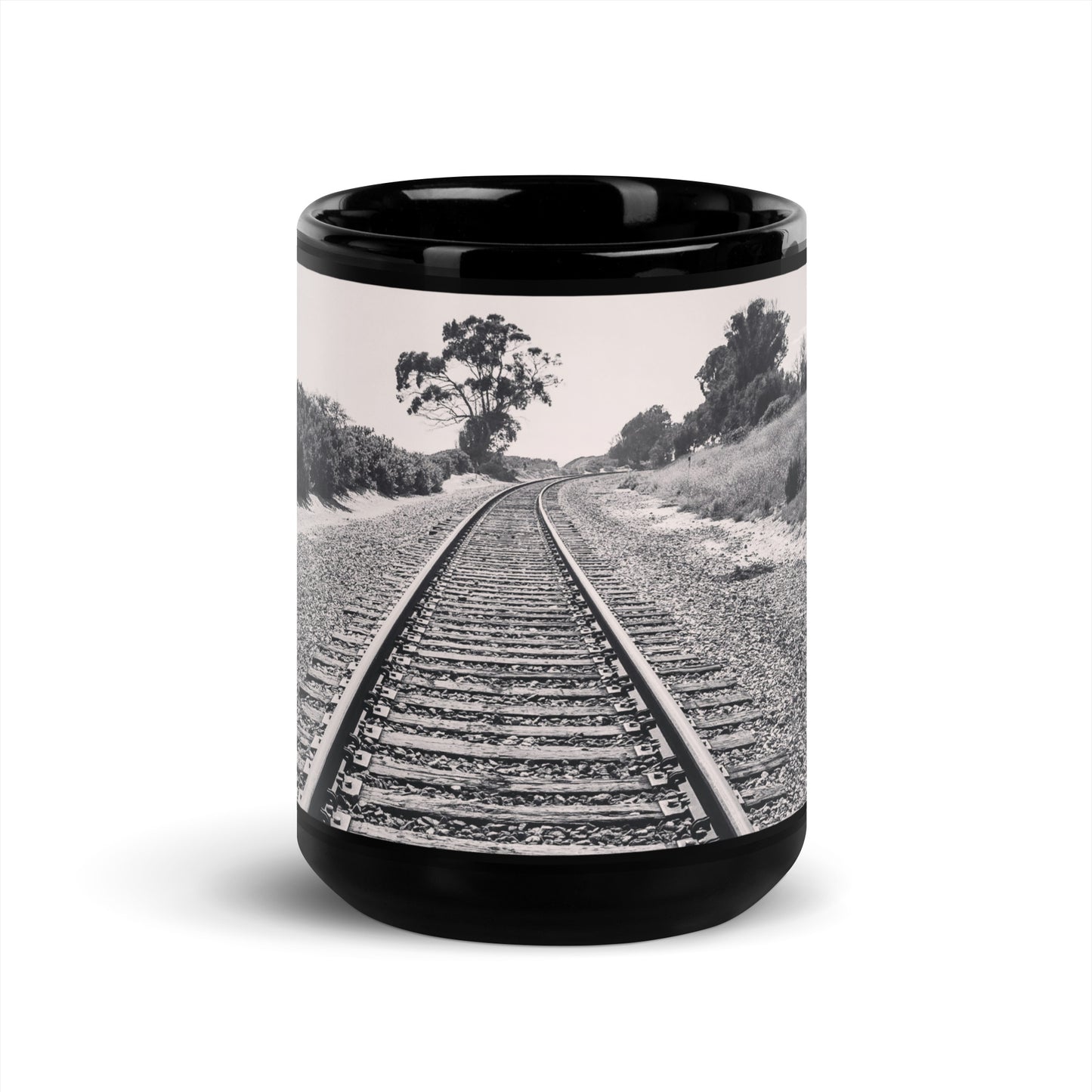 Pacific Surfliner (b+w) {a black glossy mug}