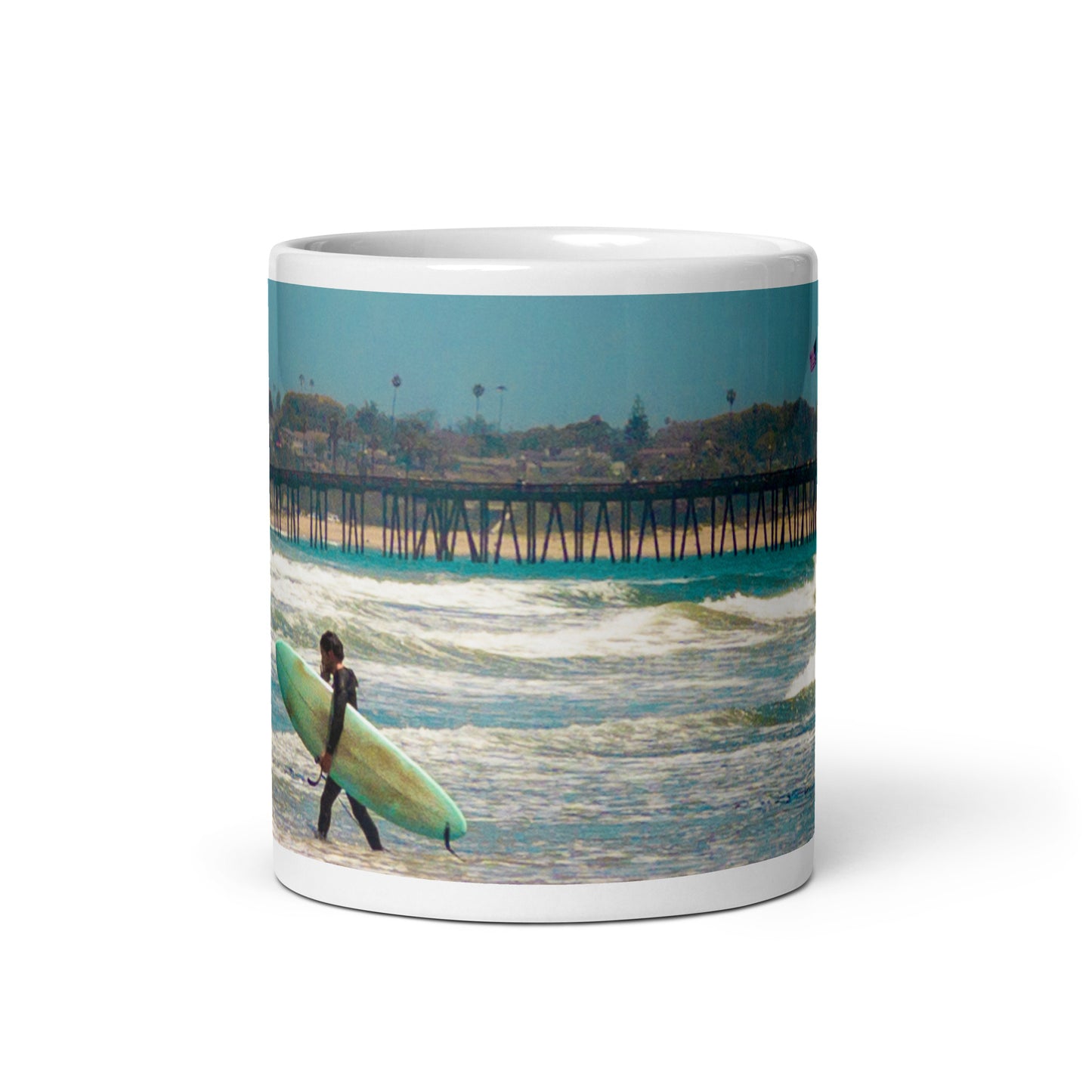 Back to Shore {a white glossy mug}
