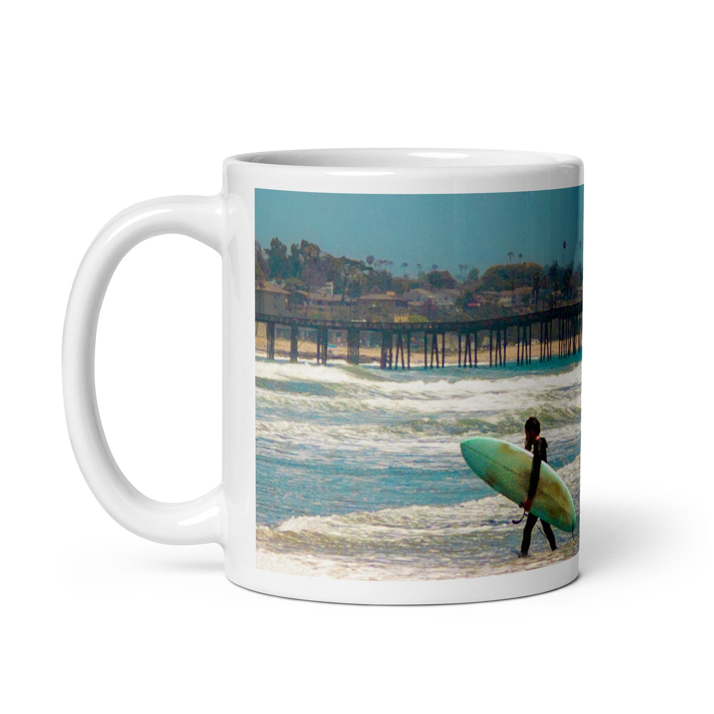 Back to Shore {a white glossy mug}