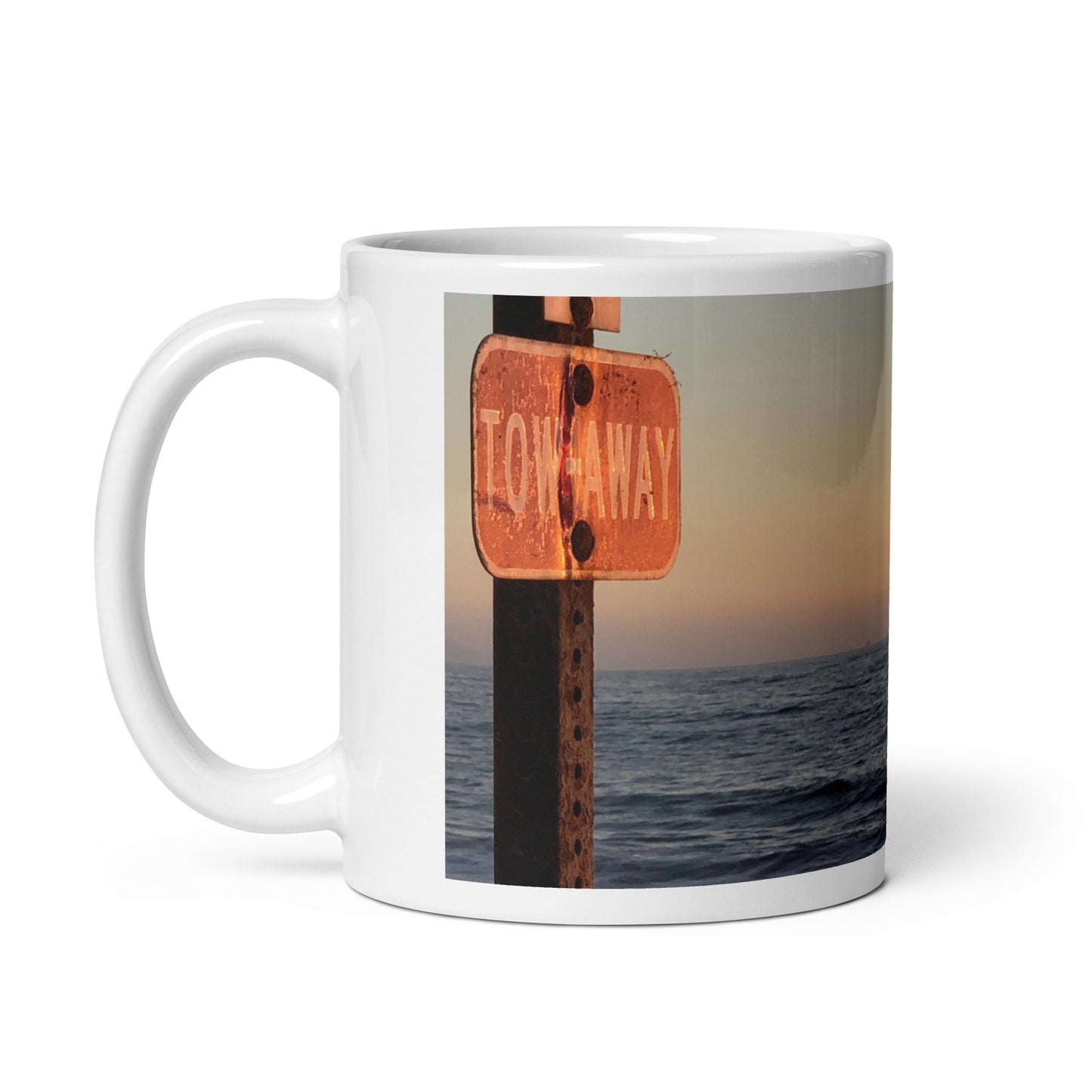 TOW AWAY {a white glossy mug}