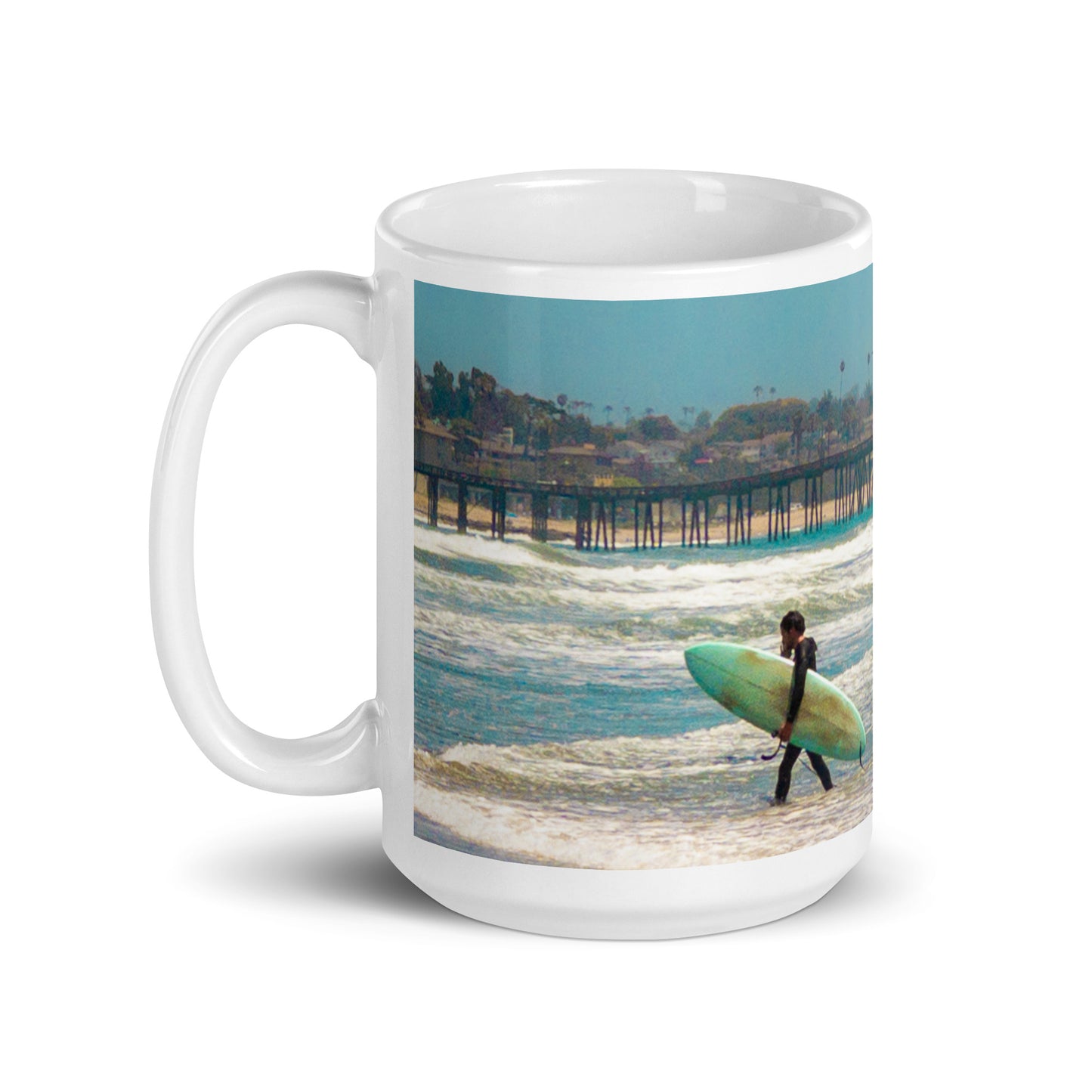 Back to Shore {a white glossy mug}