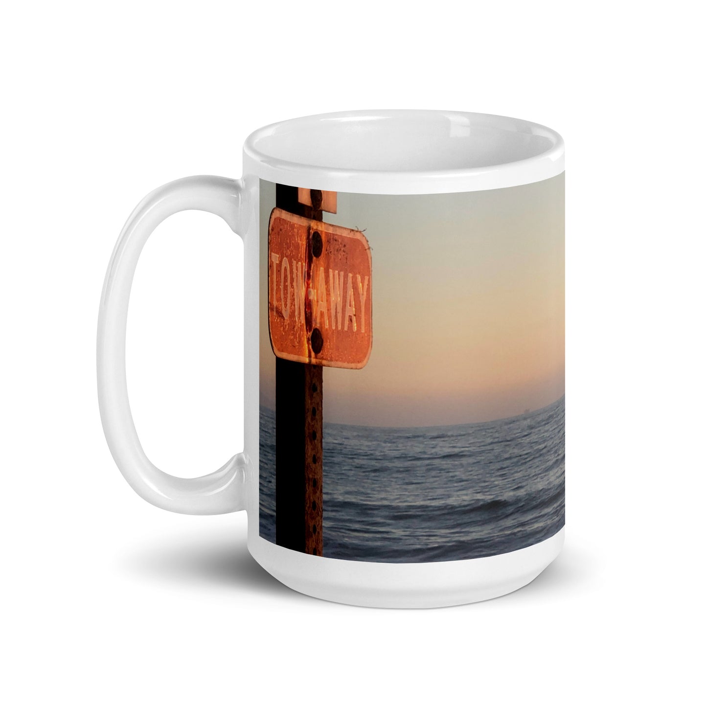 TOW AWAY {a white glossy mug}