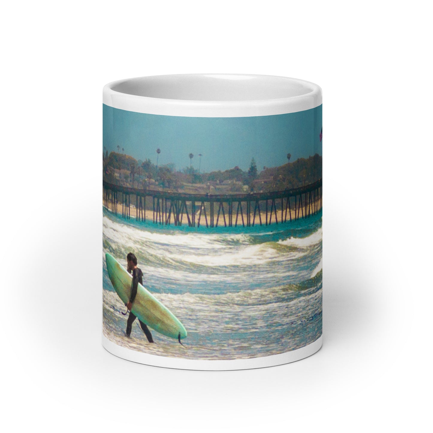Back to Shore {a white glossy mug}
