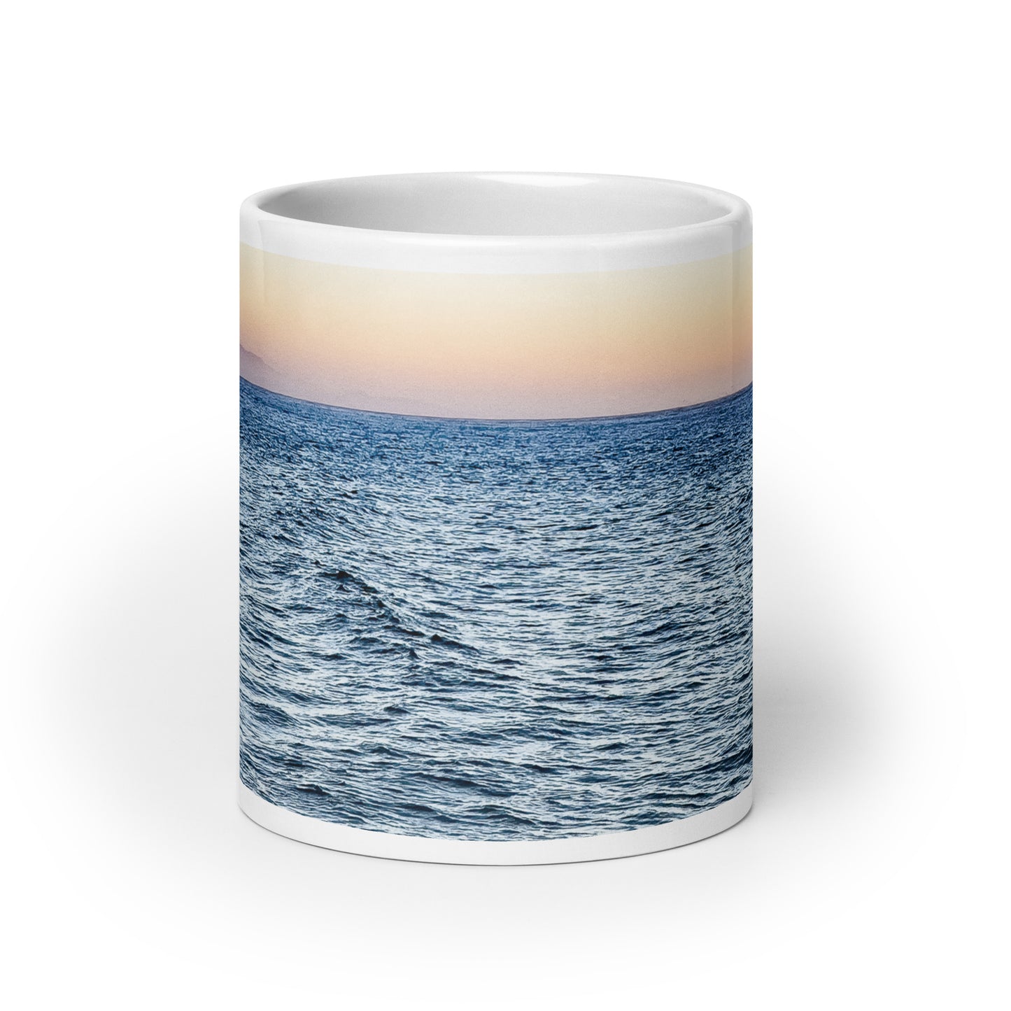Pacific Ocean at Sunset {a white glossy mug}