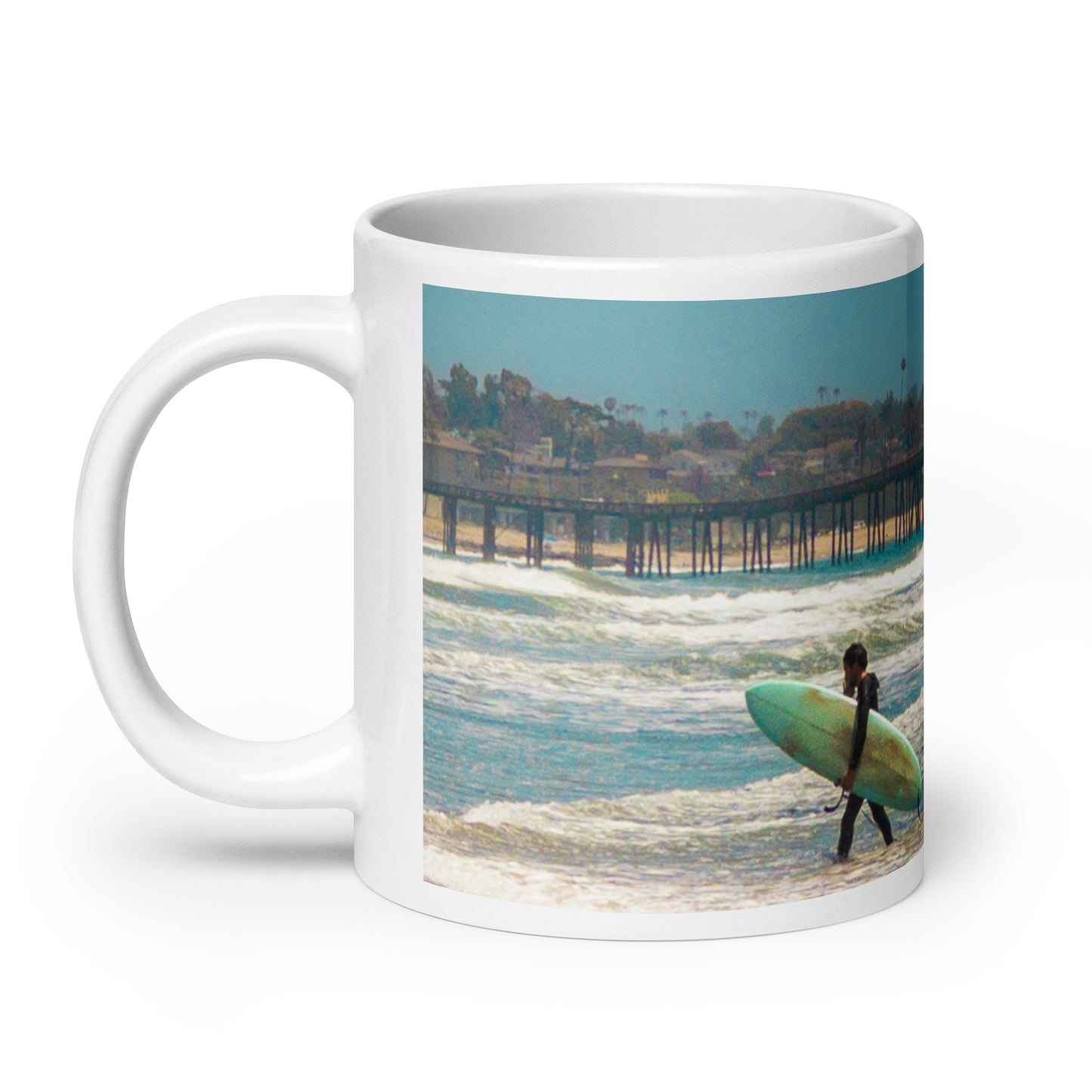 Back to Shore {a white glossy mug}