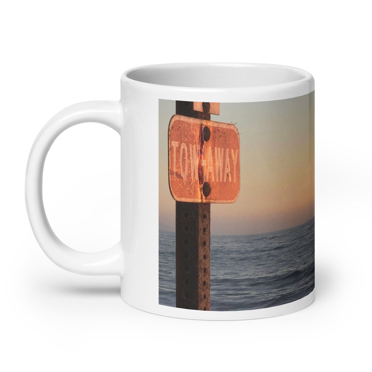 TOW AWAY {a white glossy mug}