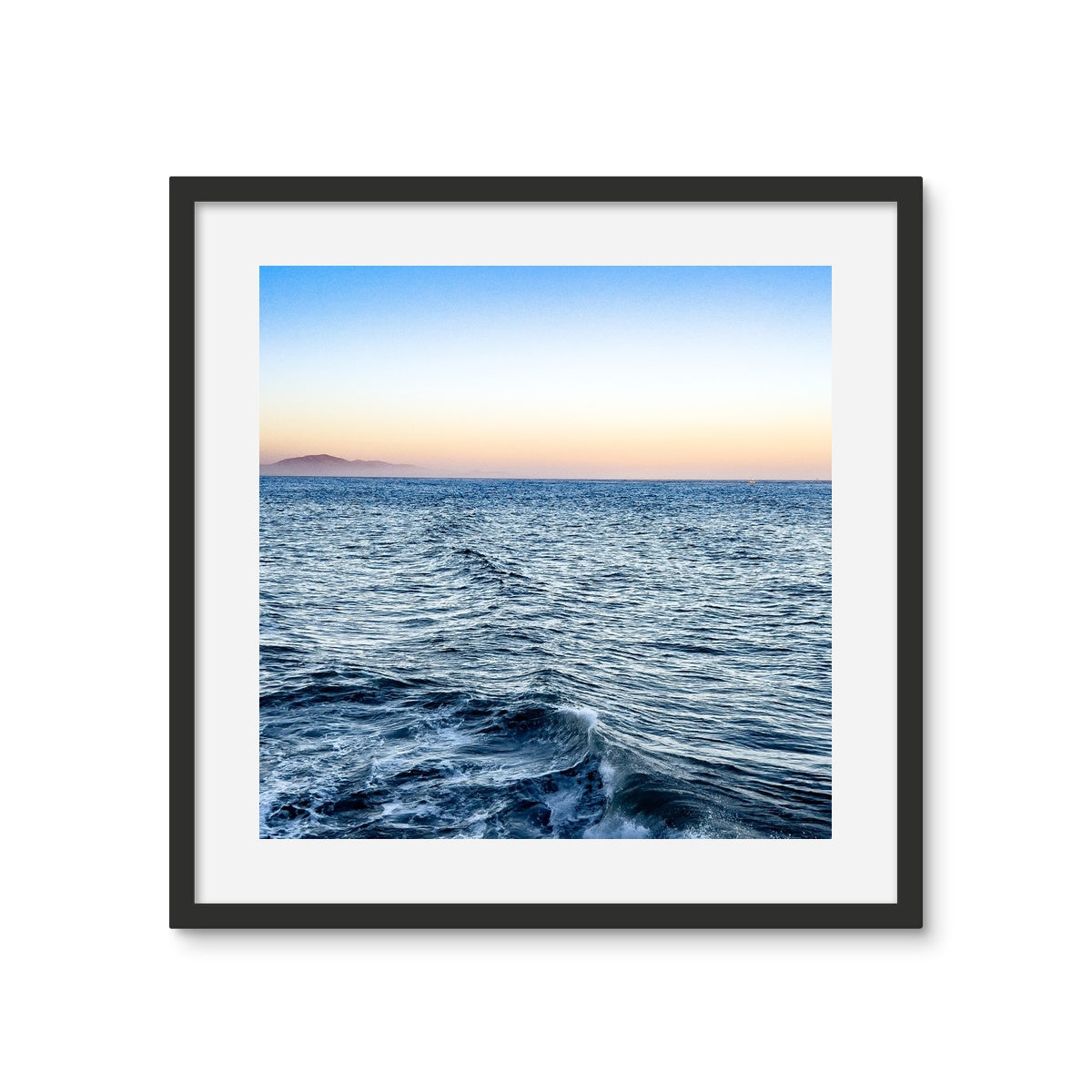 Pacific Ocean at Sunset Framed Photo Tile