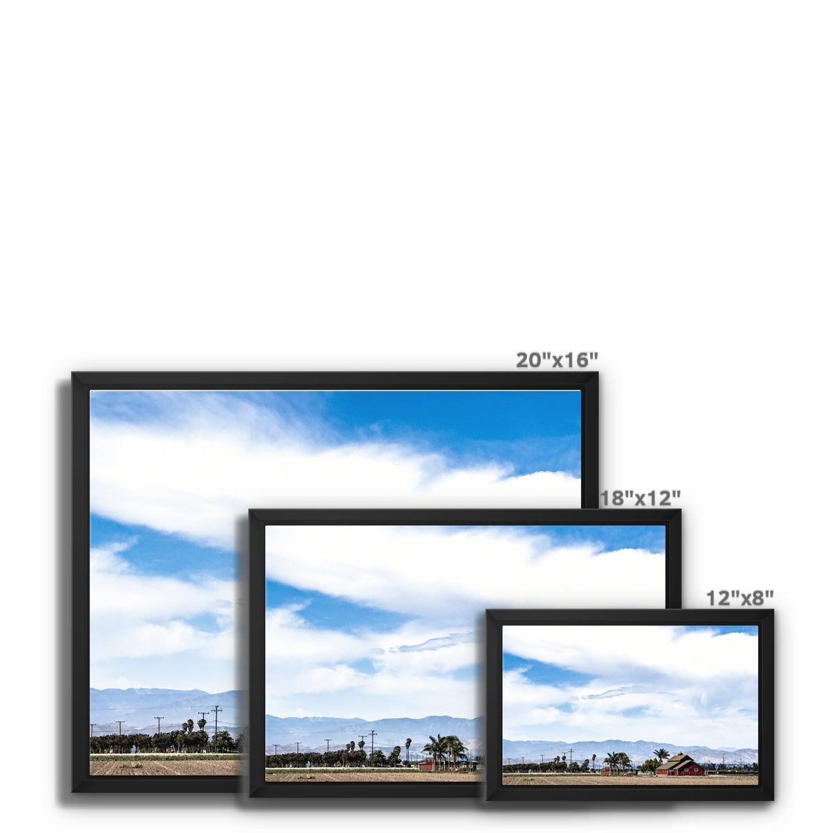 Little Red Barn Framed Canvas