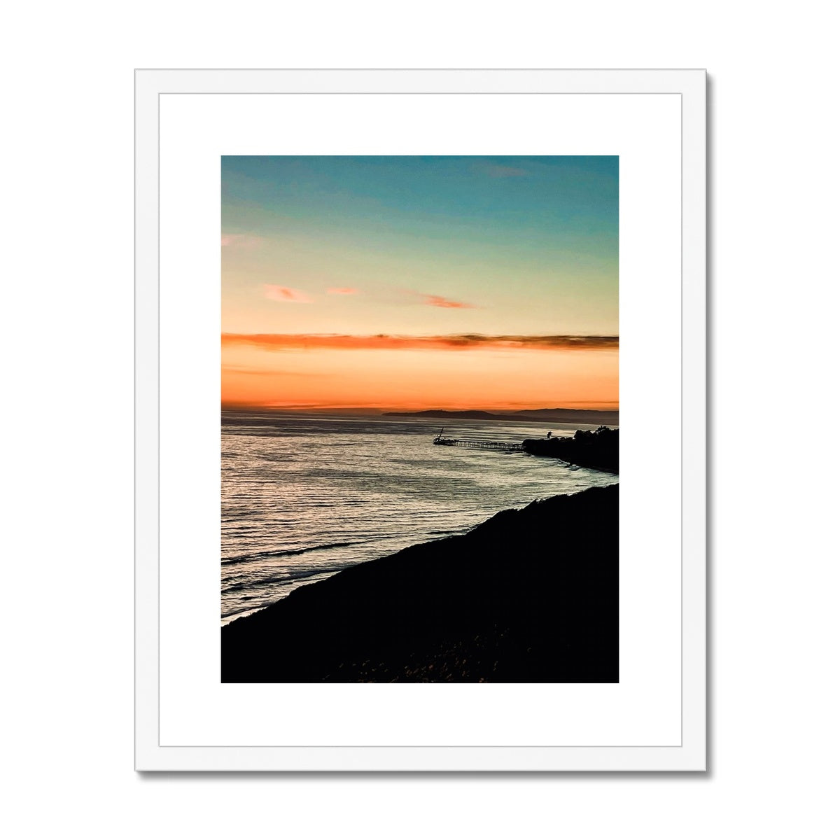 Santa Barbara Sunset Framed & Mounted Print