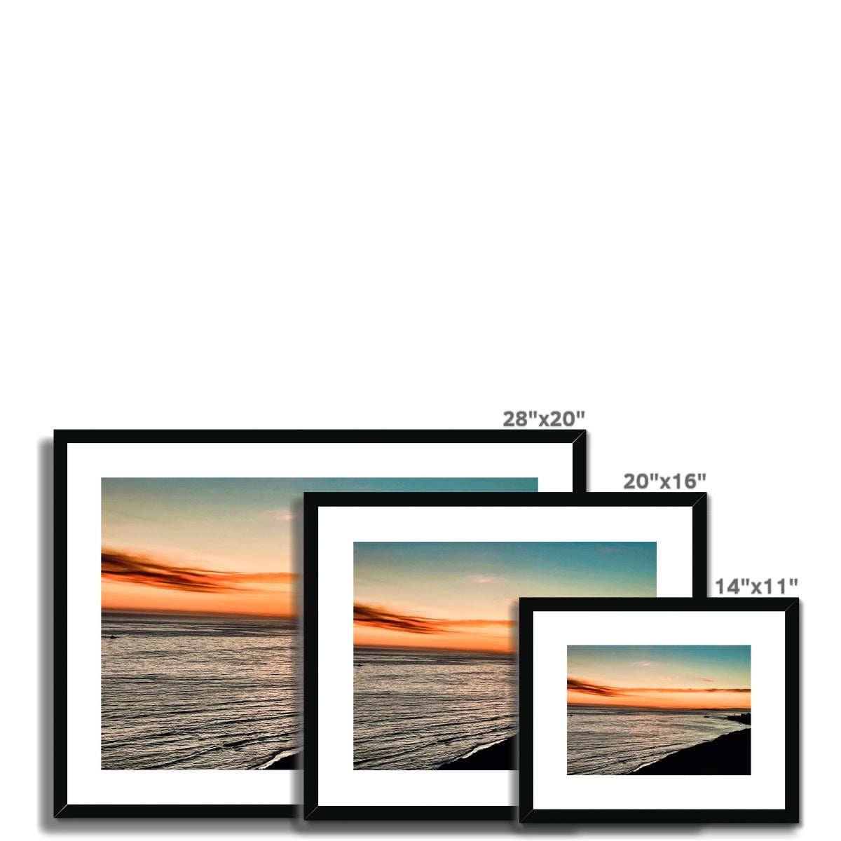 Santa Barbara Sunset Framed & Mounted Print