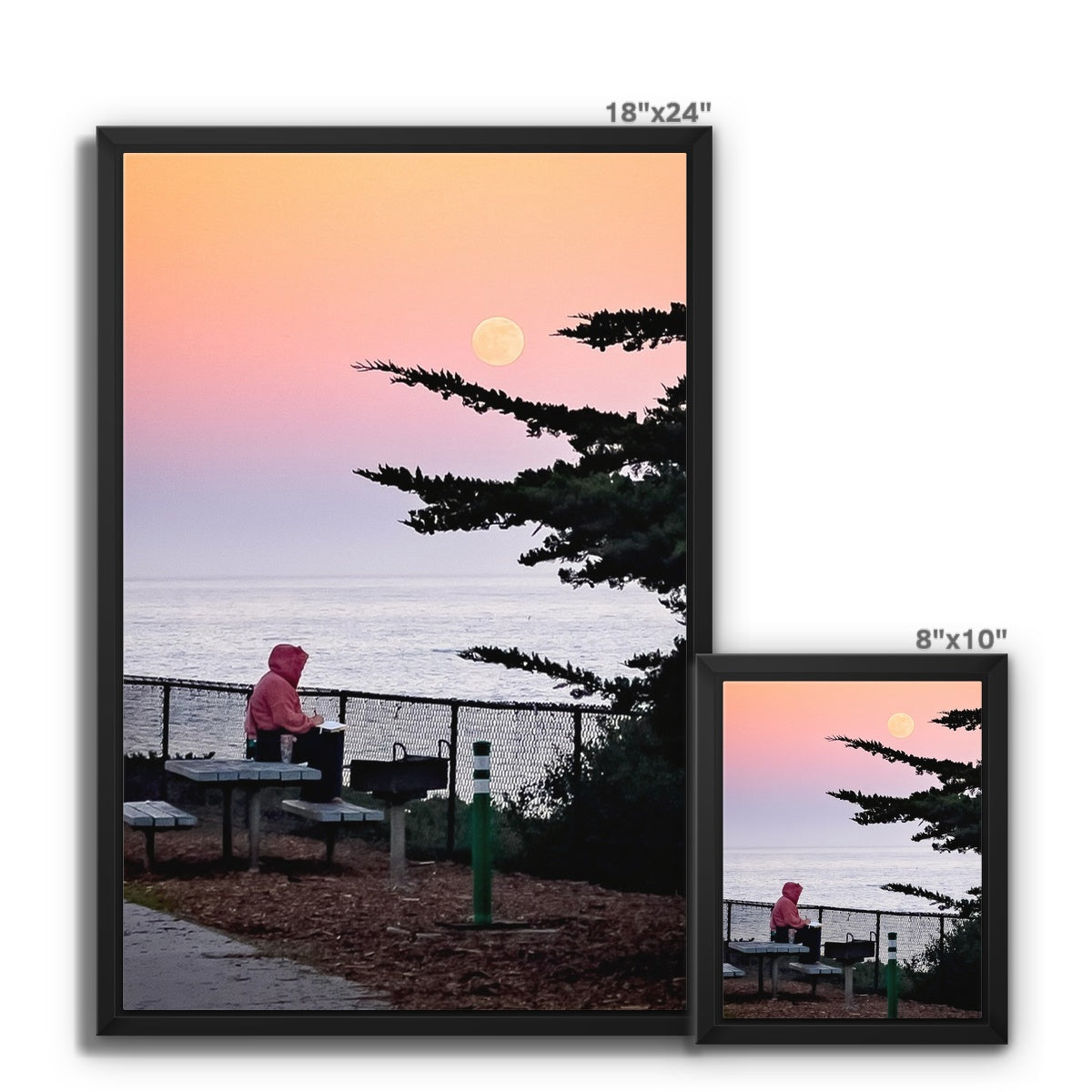 Elliott's Sunset Sketch Framed Canvas