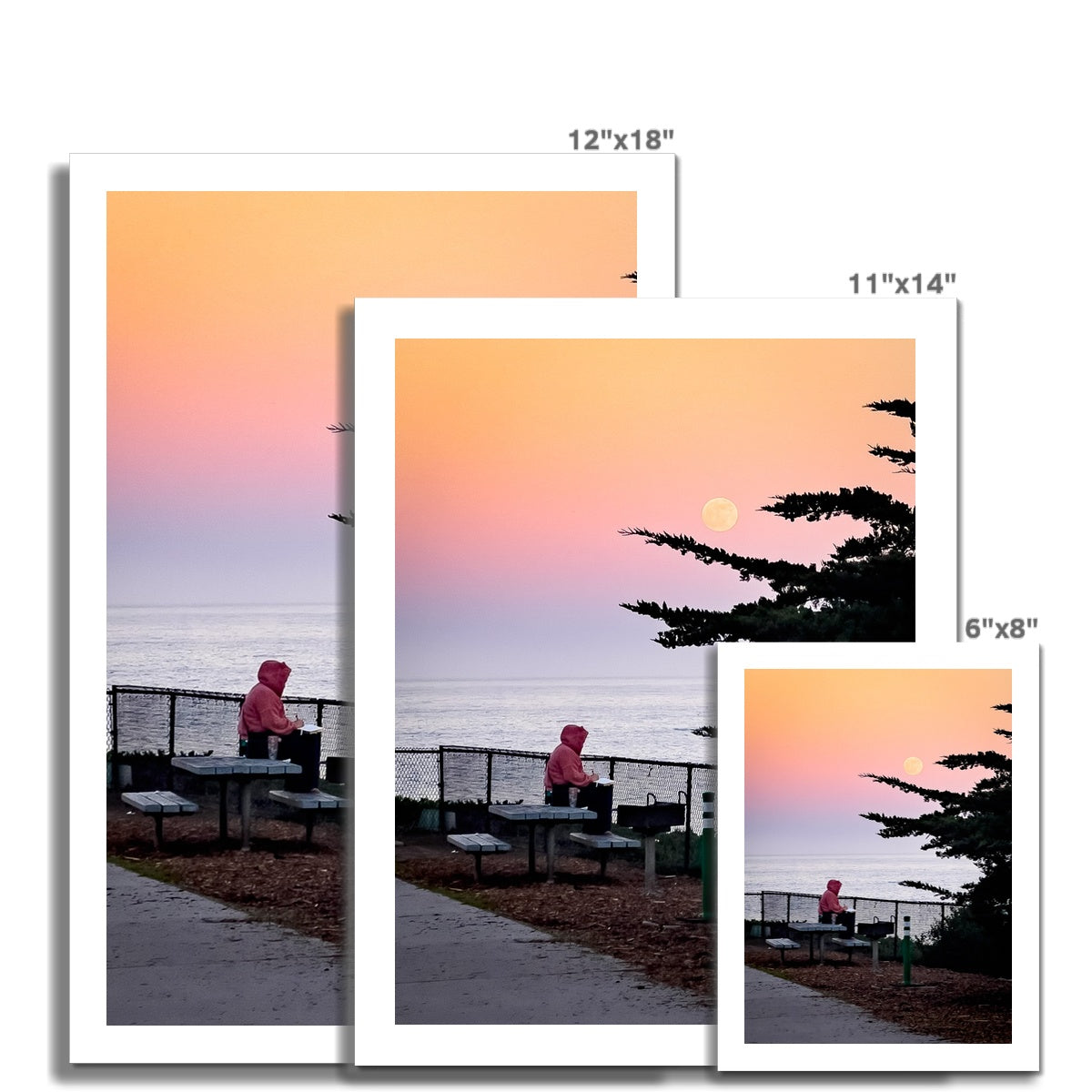 Elliott's Sunset Sketch Photo Art Print