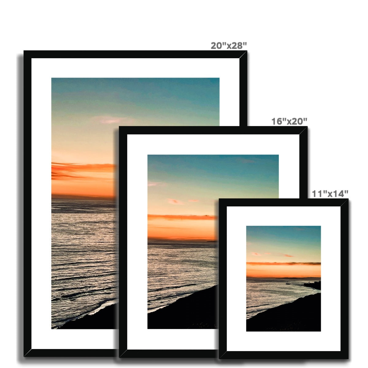 Santa Barbara Sunset Framed & Mounted Print