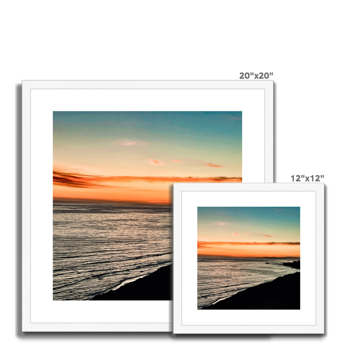 Santa Barbara Sunset Framed & Mounted Print