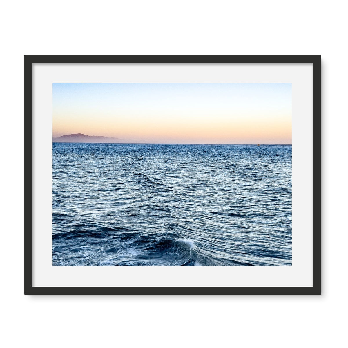 Pacific Ocean at Sunset Framed Photo Tile