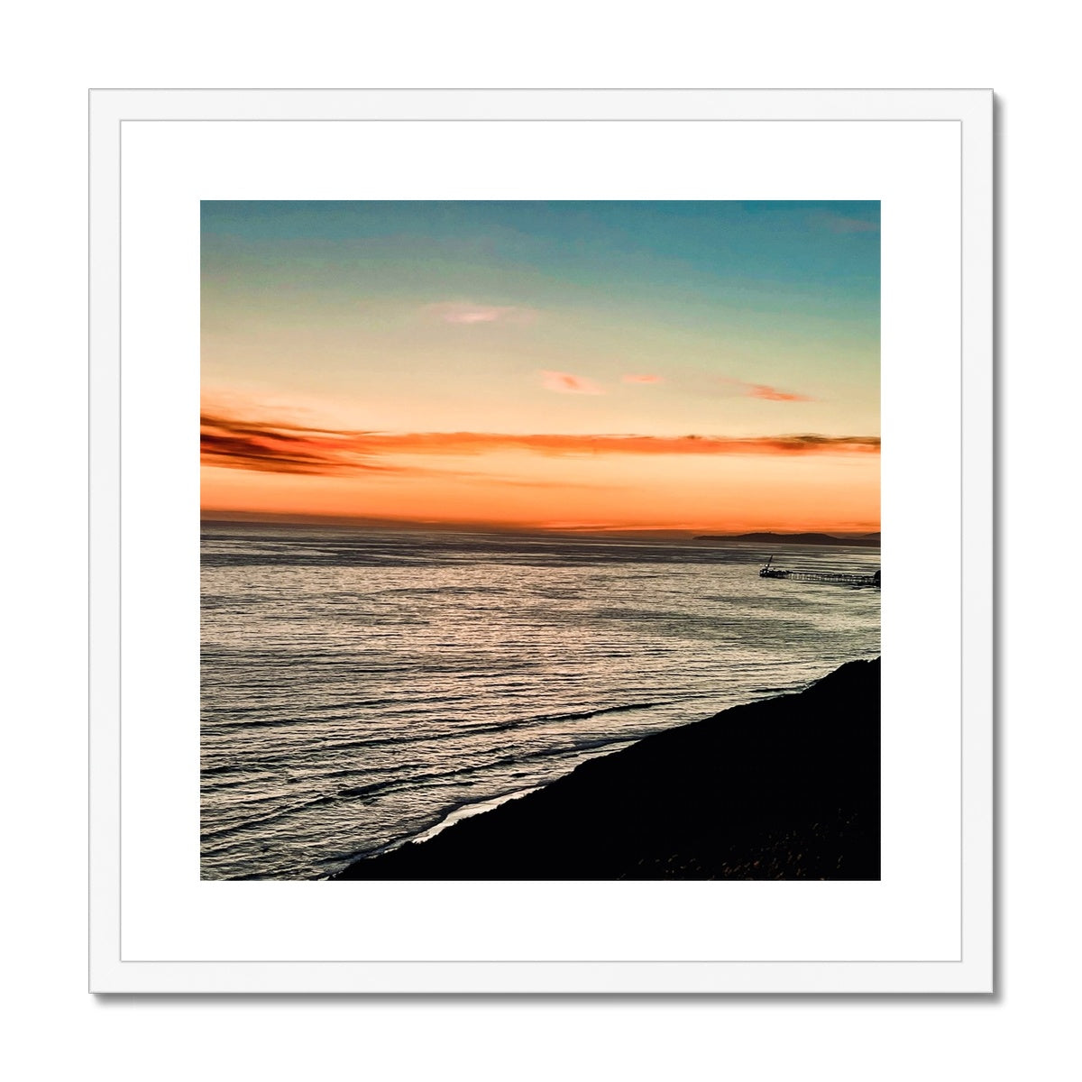 Santa Barbara Sunset Framed & Mounted Print