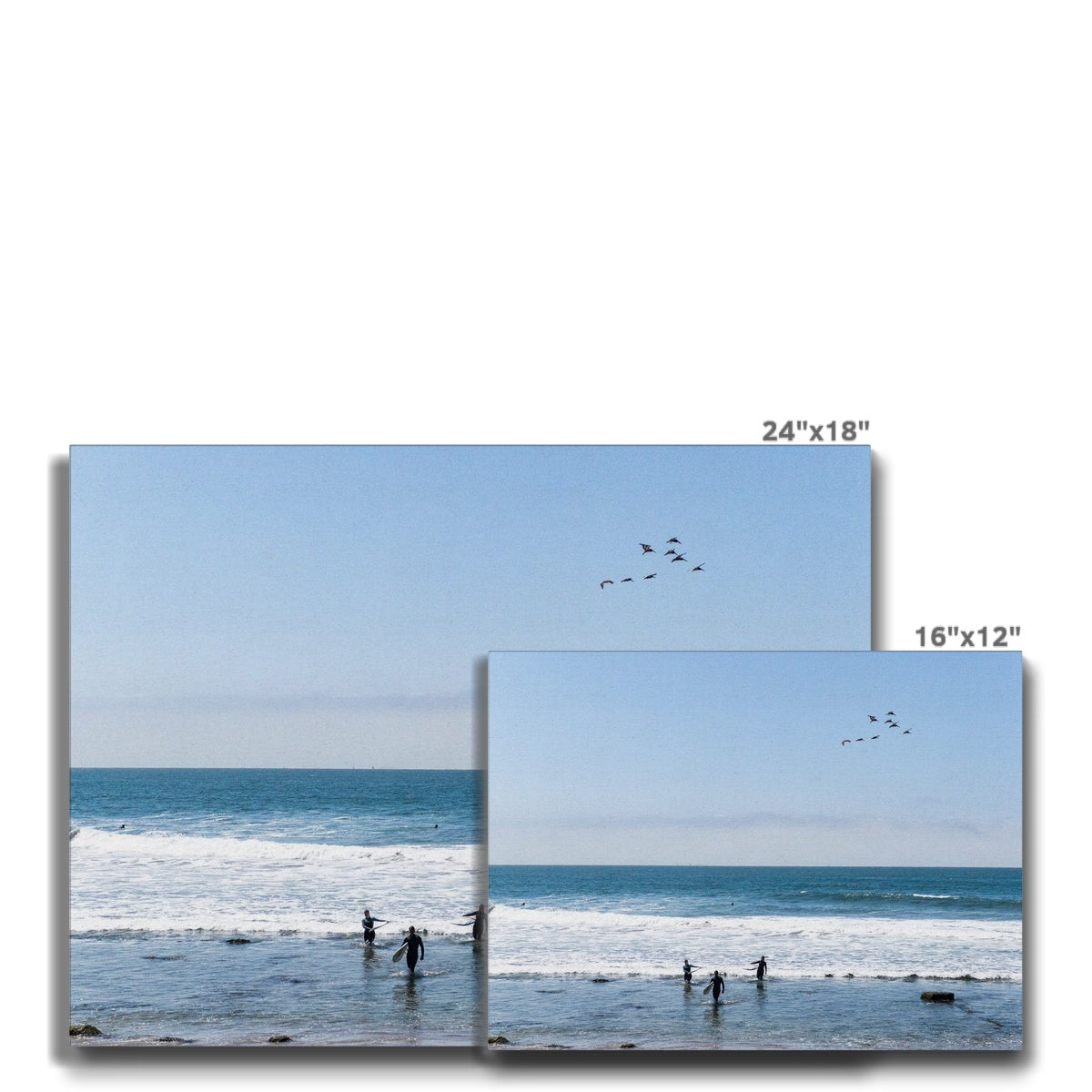 Flock of Surfers 2 Canvas