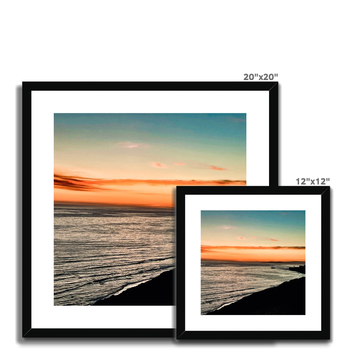Santa Barbara Sunset Framed & Mounted Print