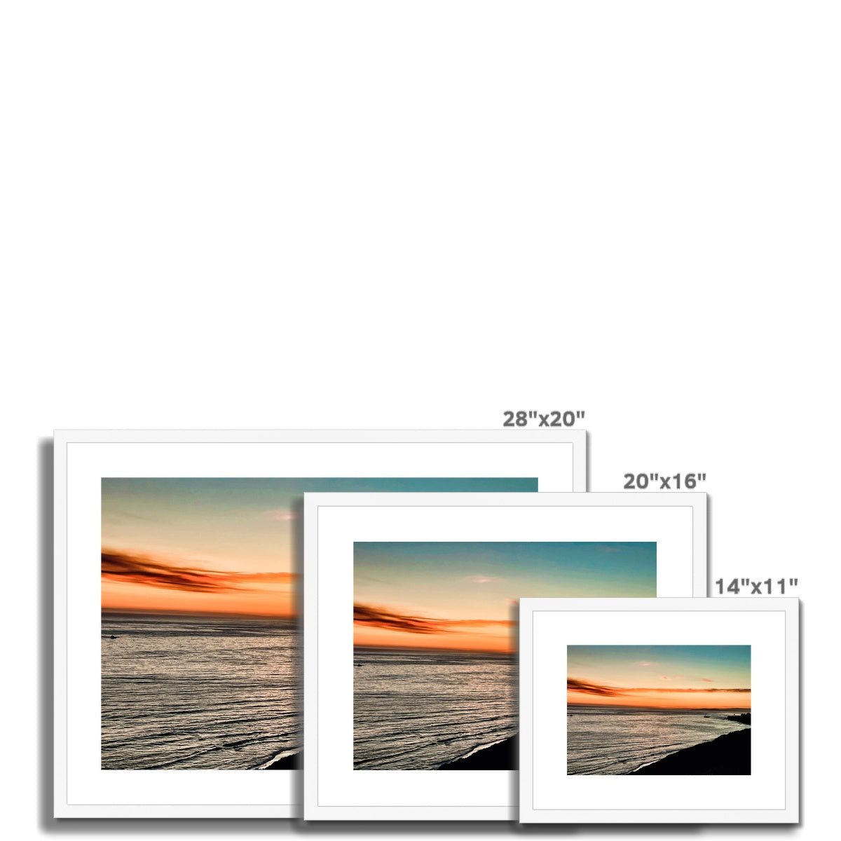 Santa Barbara Sunset Framed & Mounted Print