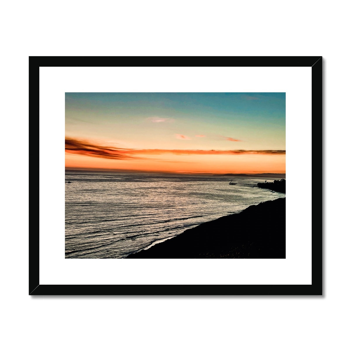 Santa Barbara Sunset Framed & Mounted Print