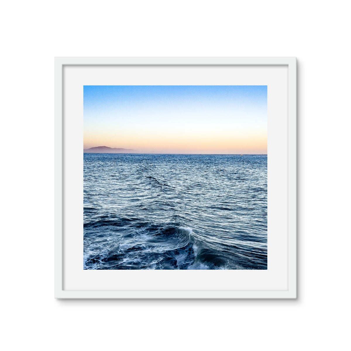 Pacific Ocean at Sunset Framed Photo Tile