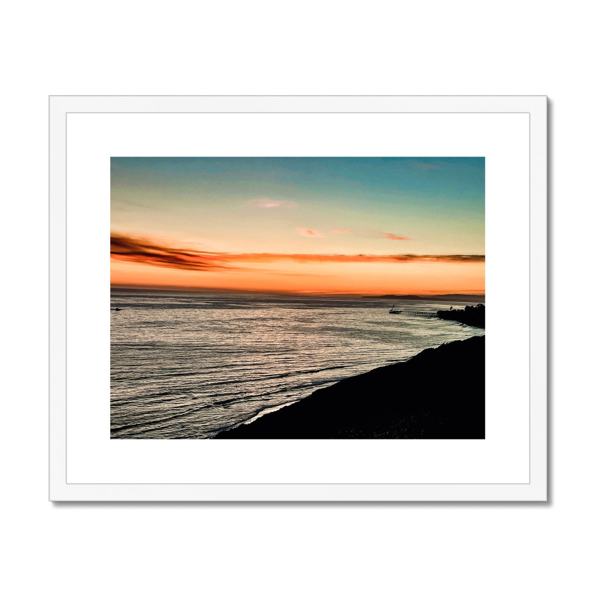 Santa Barbara Sunset Framed & Mounted Print
