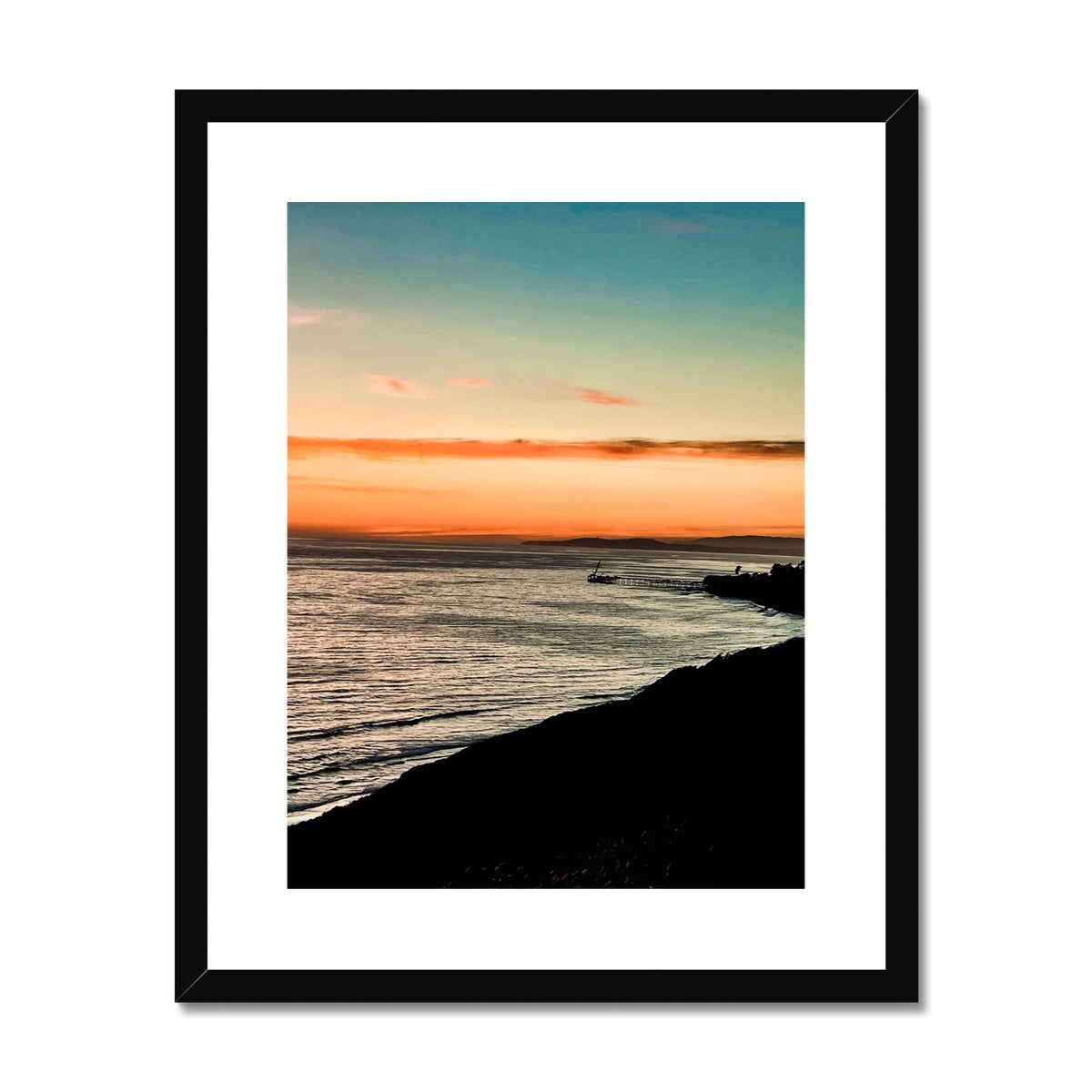Santa Barbara Sunset Framed & Mounted Print