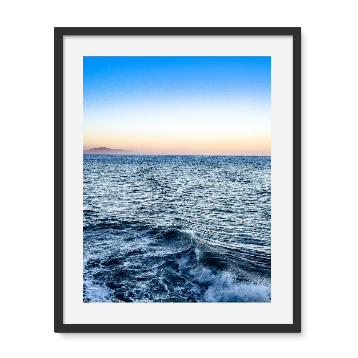 Pacific Ocean at Sunset Framed Photo Tile