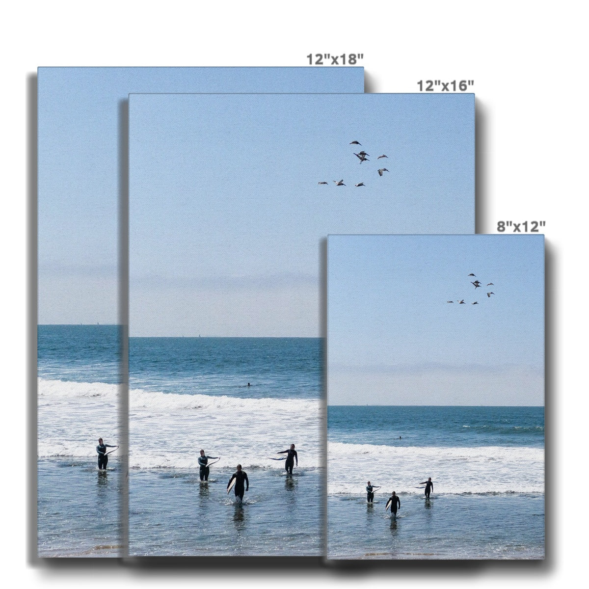 Flock of Surfers 1 Canvas