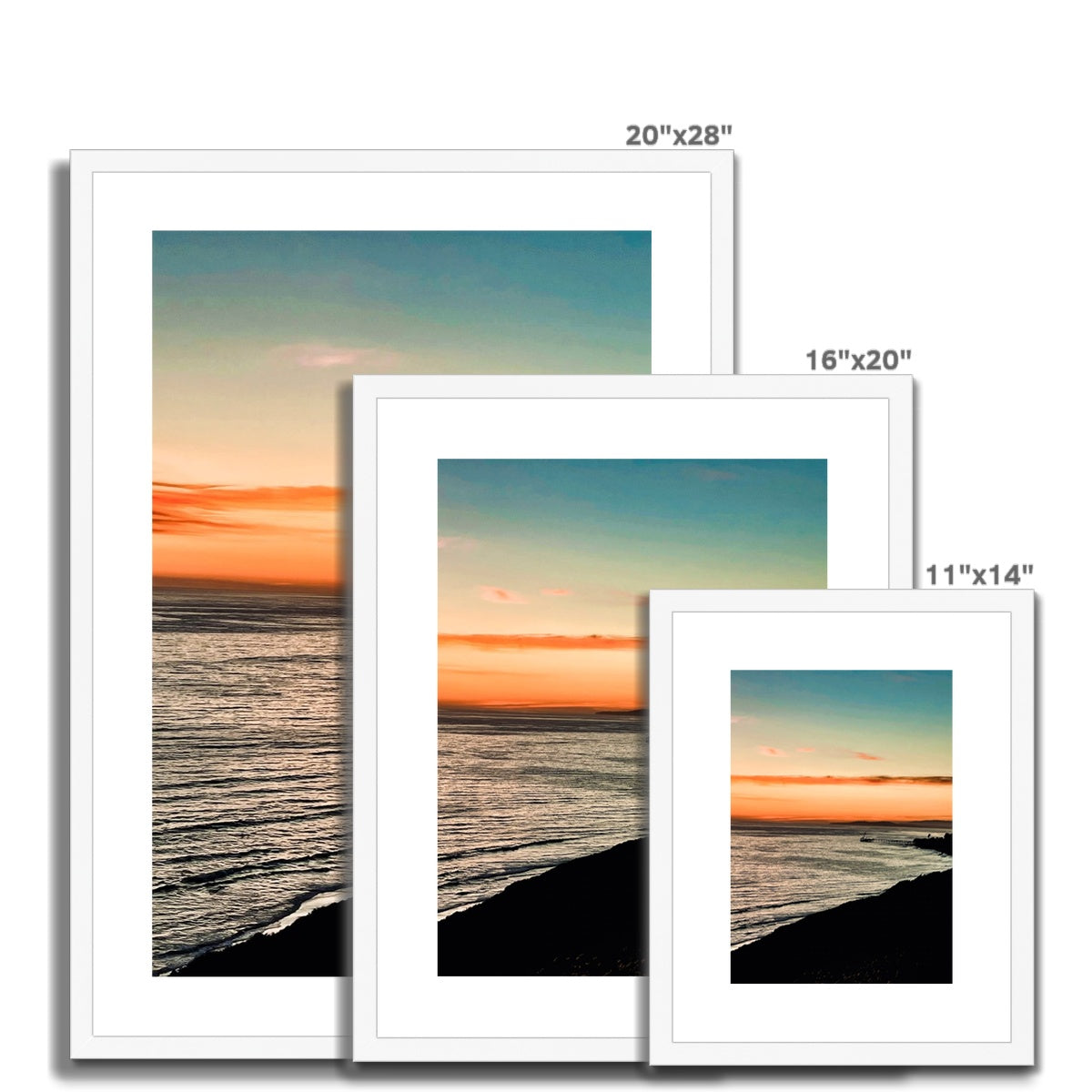 Santa Barbara Sunset Framed & Mounted Print