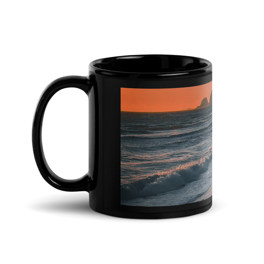 The Rock {a black glossy mug}