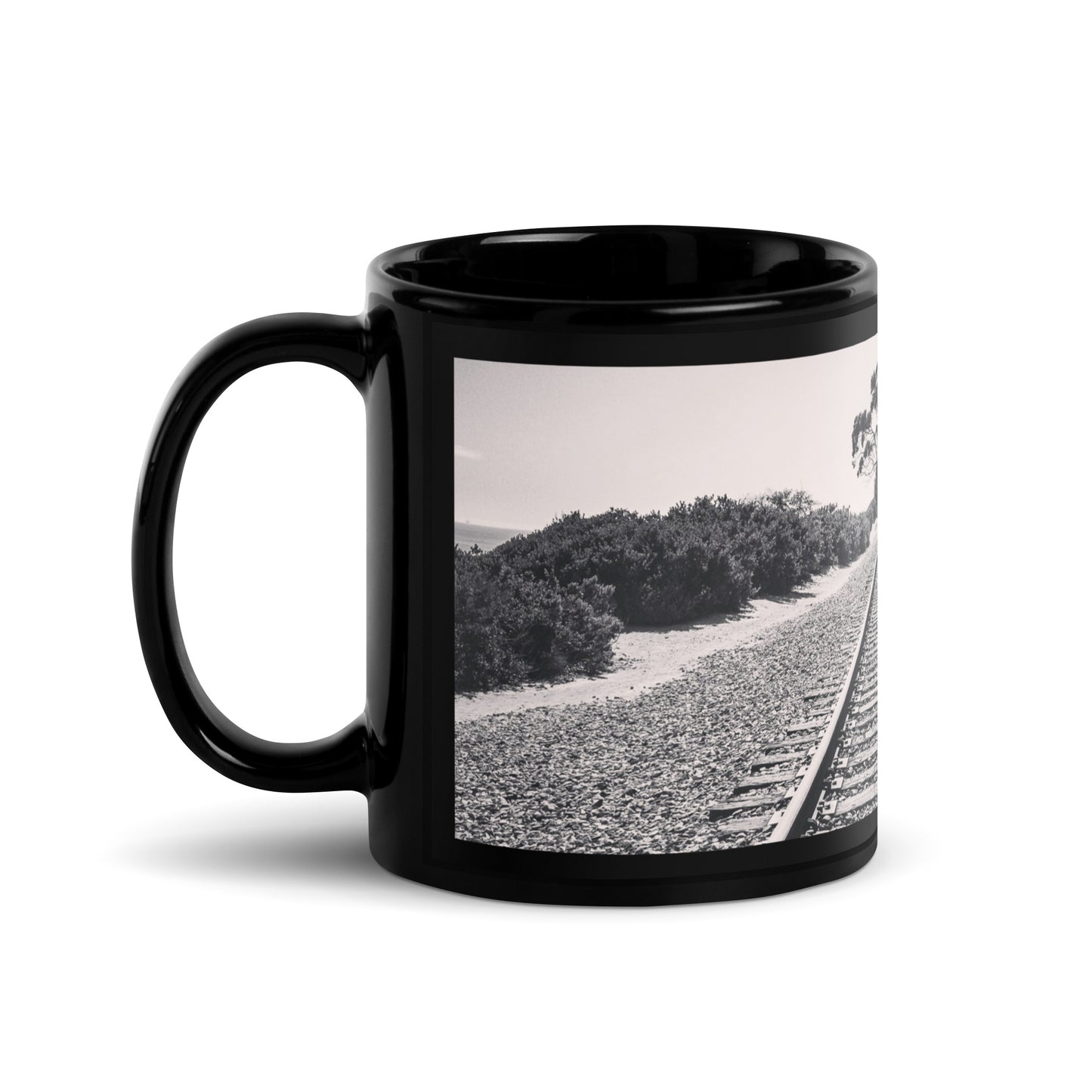 Pacific Surfliner (b+w) {a black glossy mug}