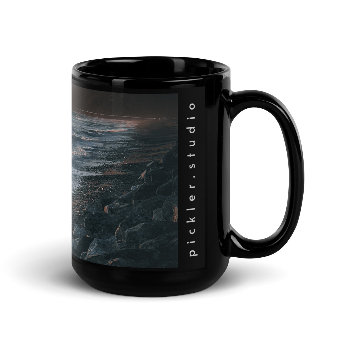 That Rocks Mug The Rock {a black glossy mug} print – PicklerStudio