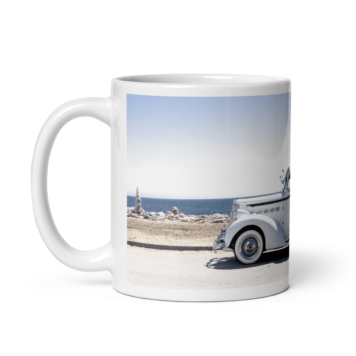 Balanced Beach Buggy {a white glossy mug}