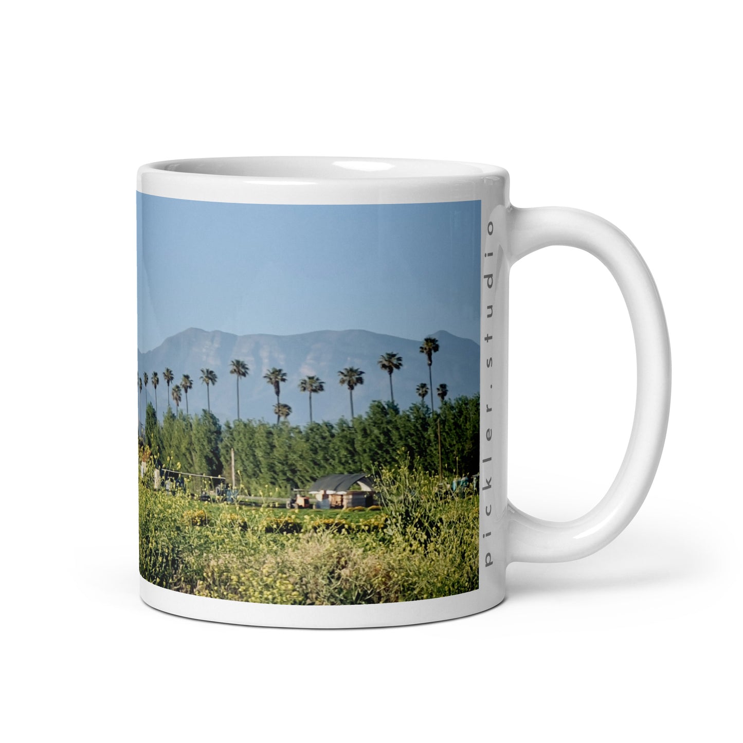 Parade of Palms {a white glossy mug}