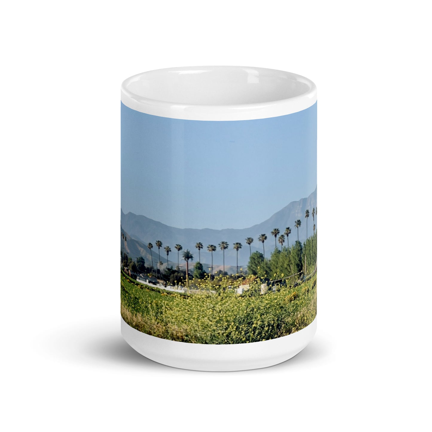 Parade of Palms {a white glossy mug}