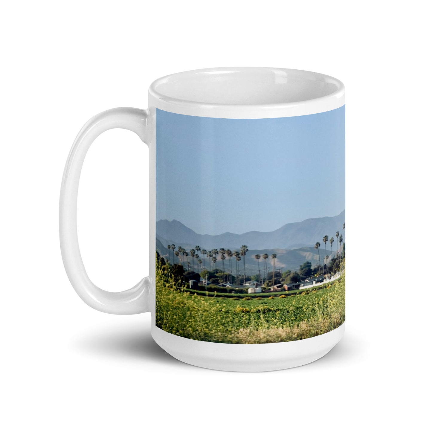 Parade of Palms {a white glossy mug}