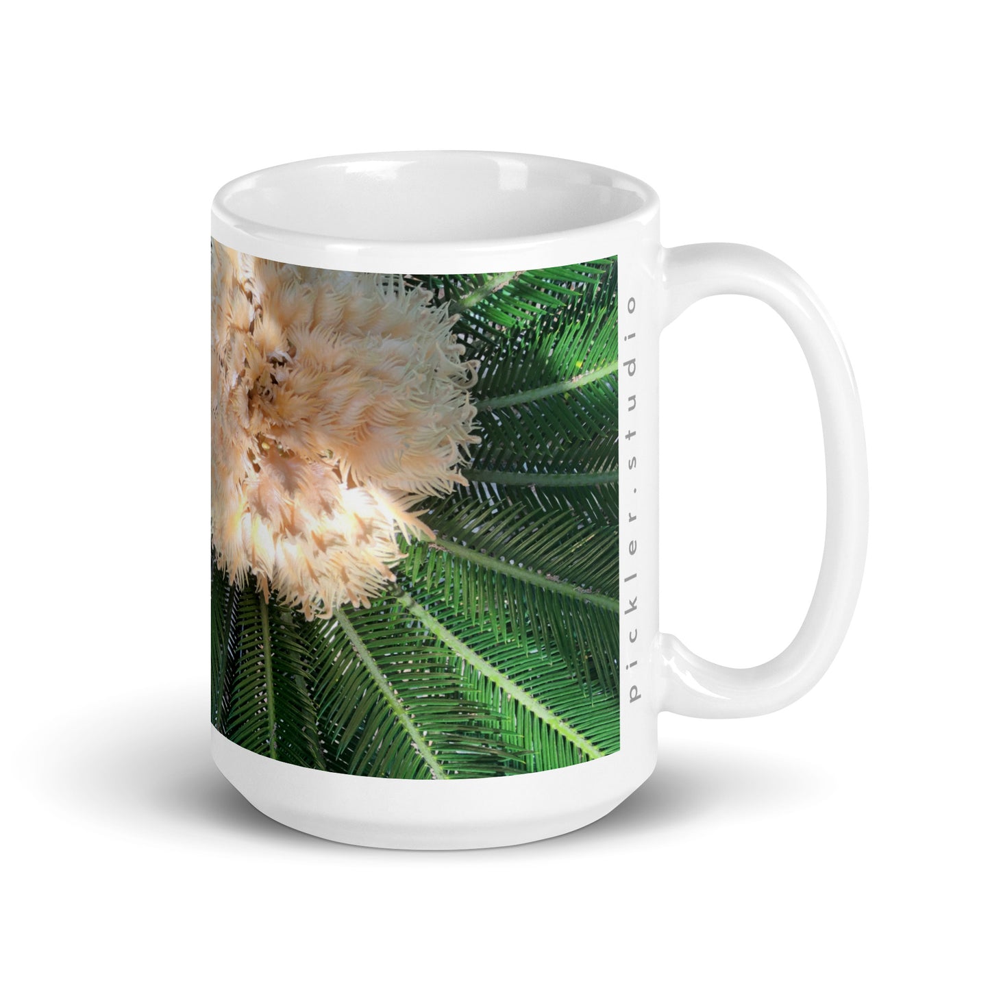 Sago Palm on Sunbelt {a white glossy mug}