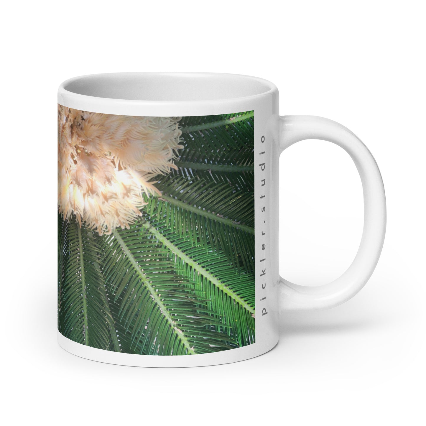 Sago Palm on Sunbelt {a white glossy mug}