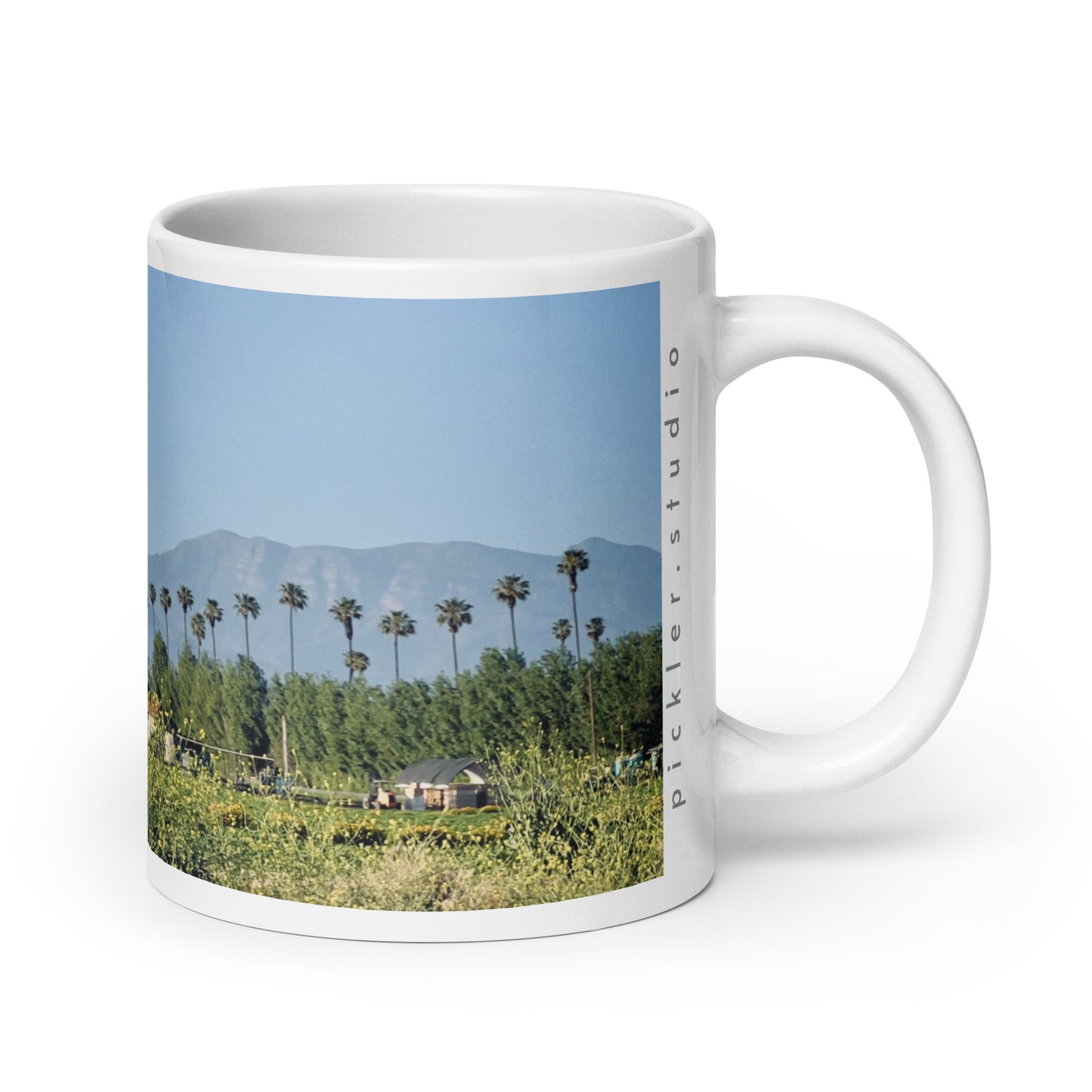 Parade of Palms {a white glossy mug}