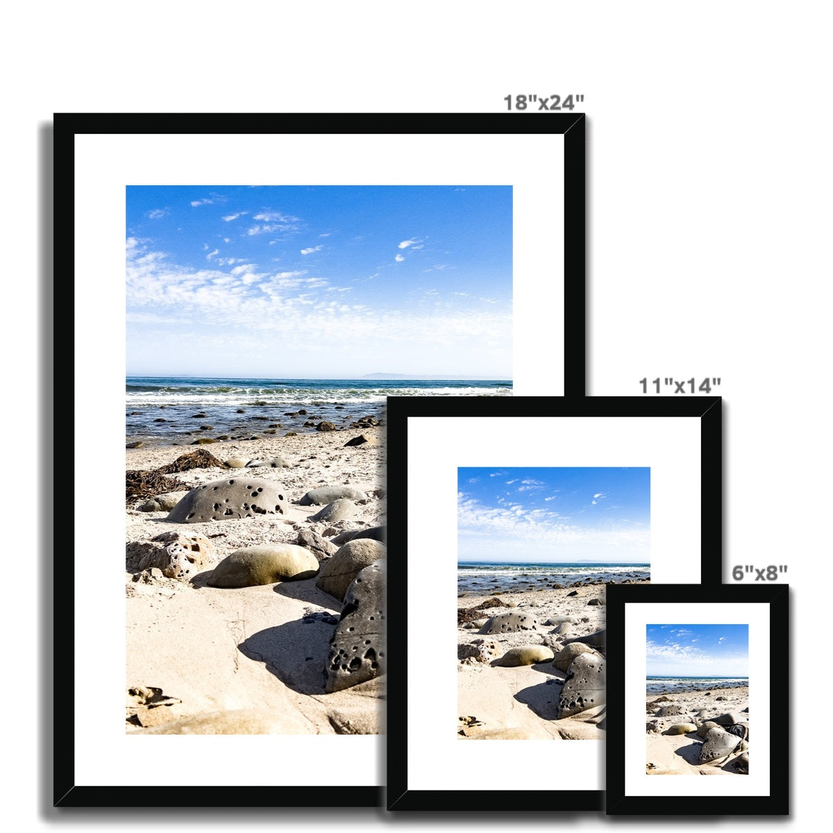 Rincon Beach Framed & Mounted Print