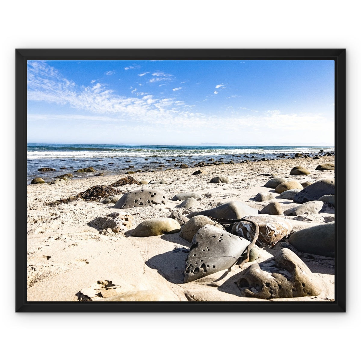 Rincon Beach Framed Canvas