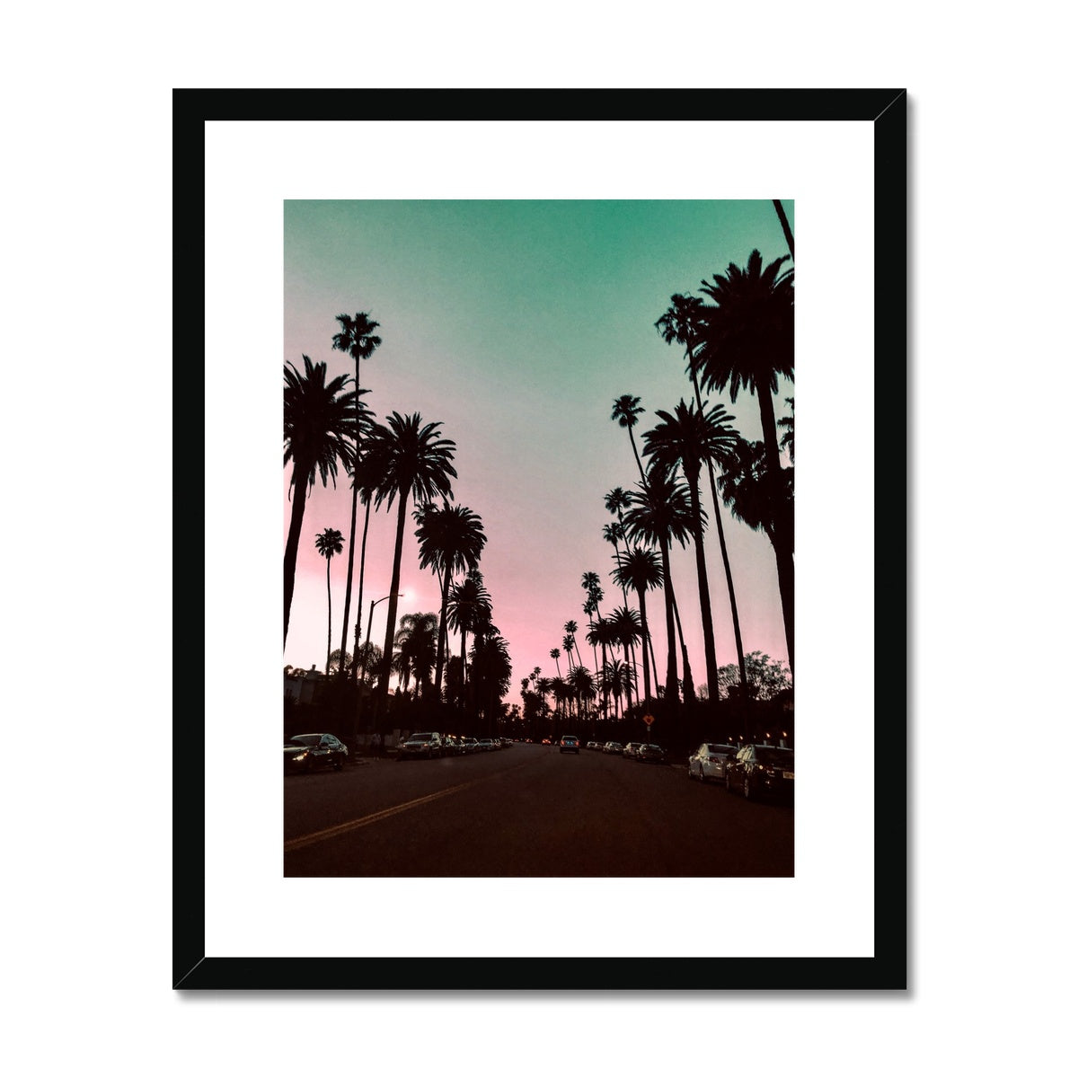 Electric Sunset Framed & Mounted Print