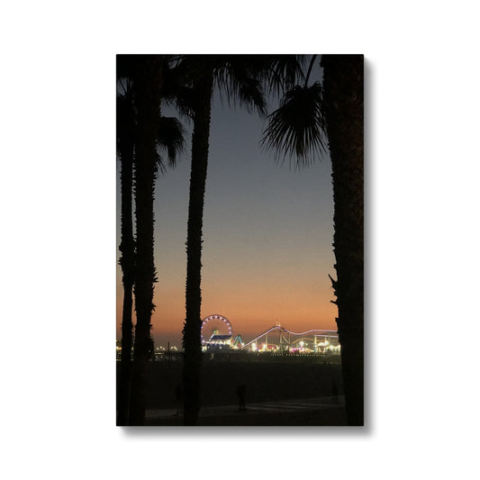 Santa Monica Pier at Sunset Canvas
