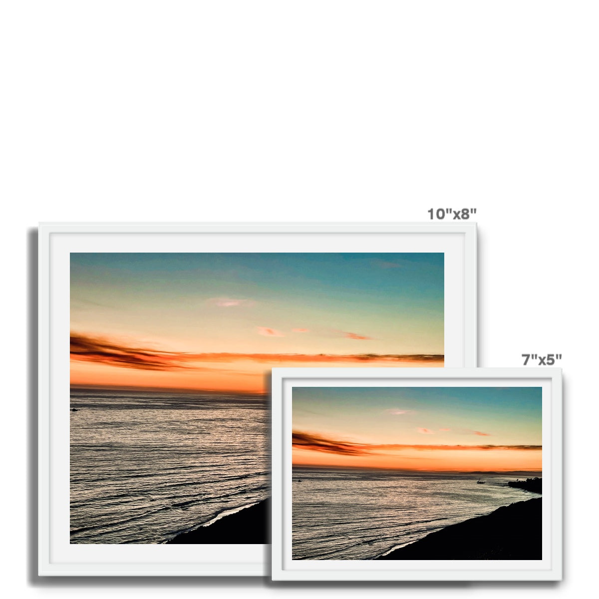 Santa Barbara Sunset Framed Photo Tile