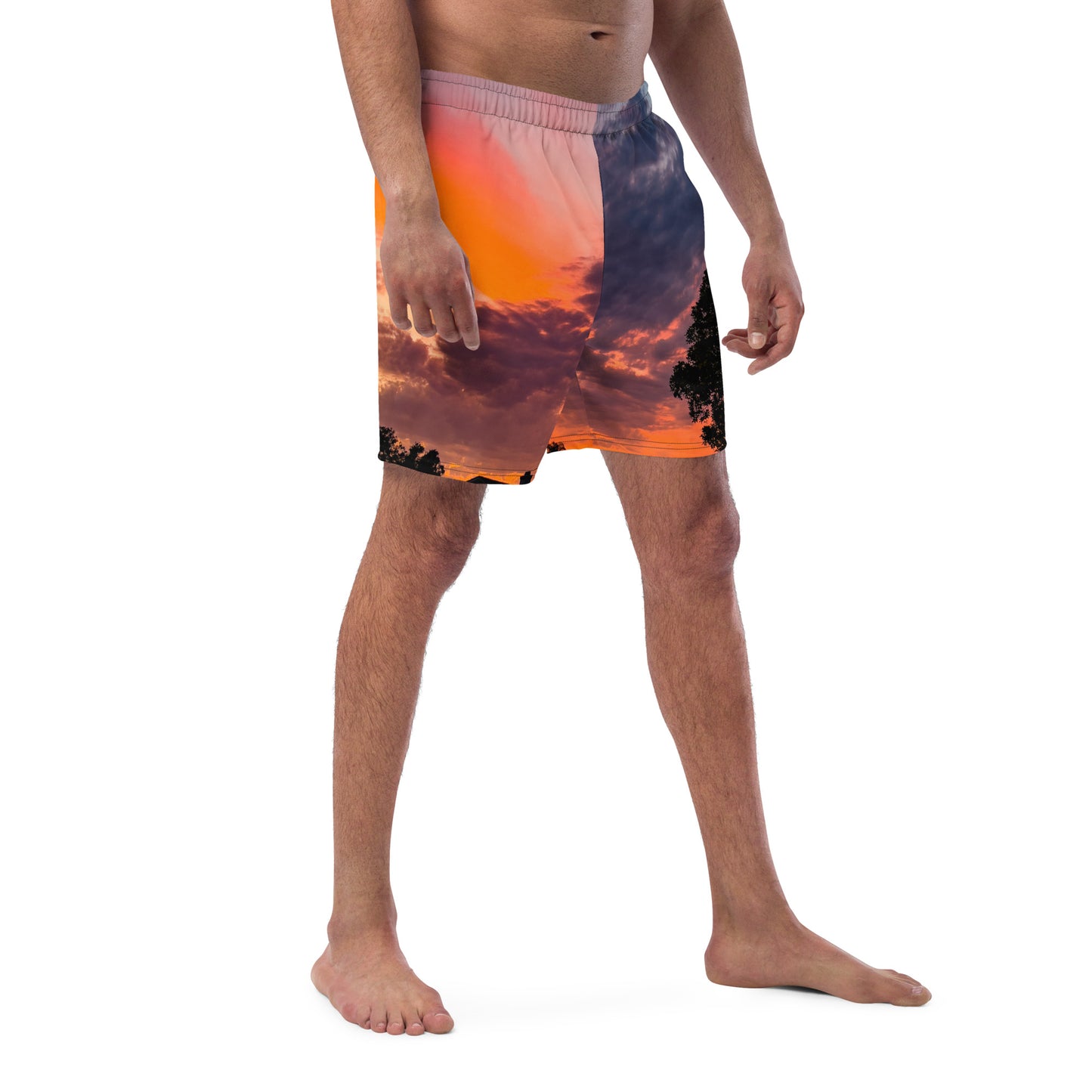 Psychedelic Sunset (a pair of swim trunks}