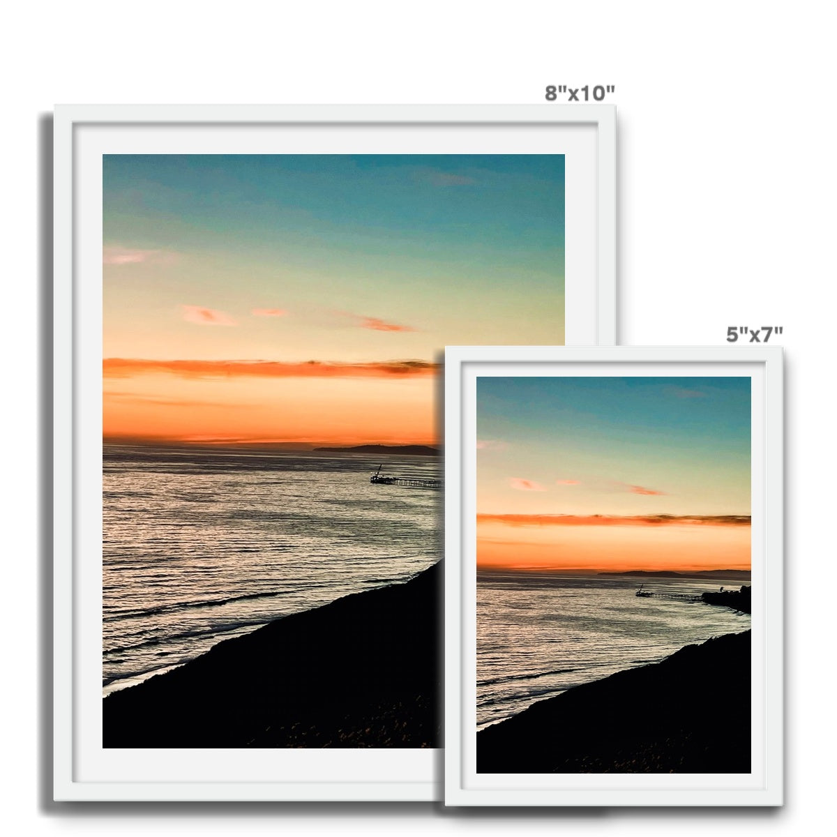 Santa Barbara Sunset Framed Photo Tile