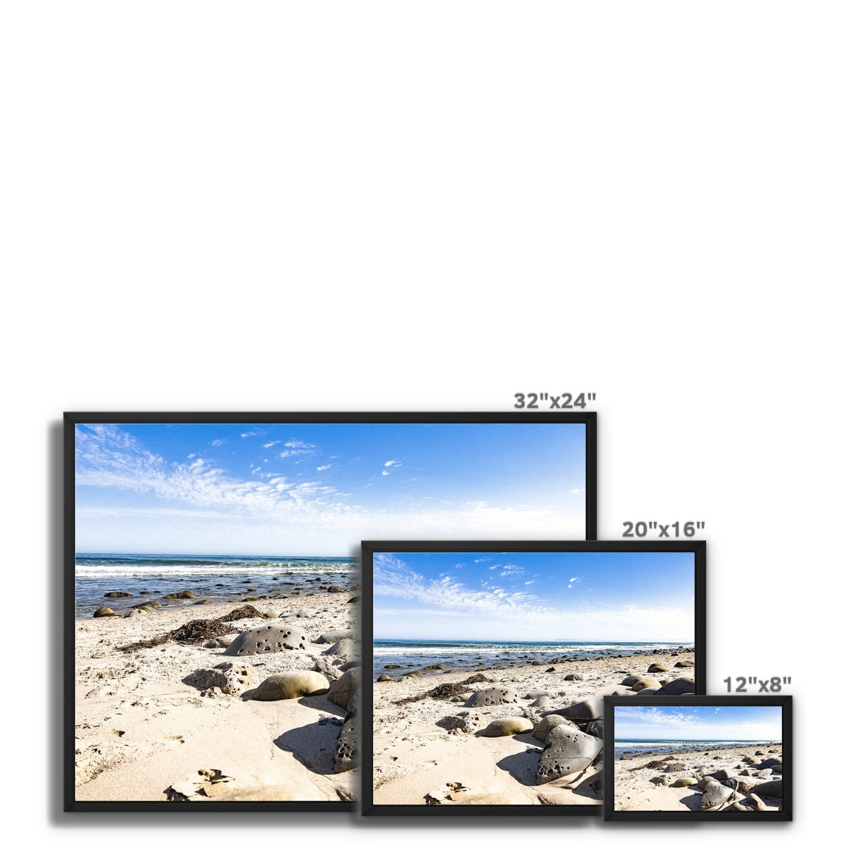 Rincon Beach Framed Canvas